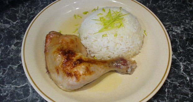 Pečené kuře s rýží