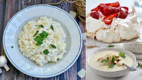 Bílá i na talíři: Česnečka, rizoto, dezert a návod, jak vyšlehat dokonalý sníh!