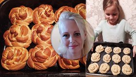 Lucie (45) s dcerkou motá skořicové květinky: Prozradila recept na dobrotu z trouby!