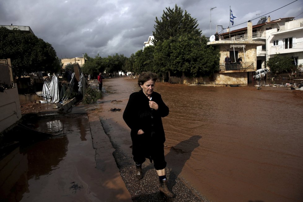 Lijáky a záplavy v Řecku