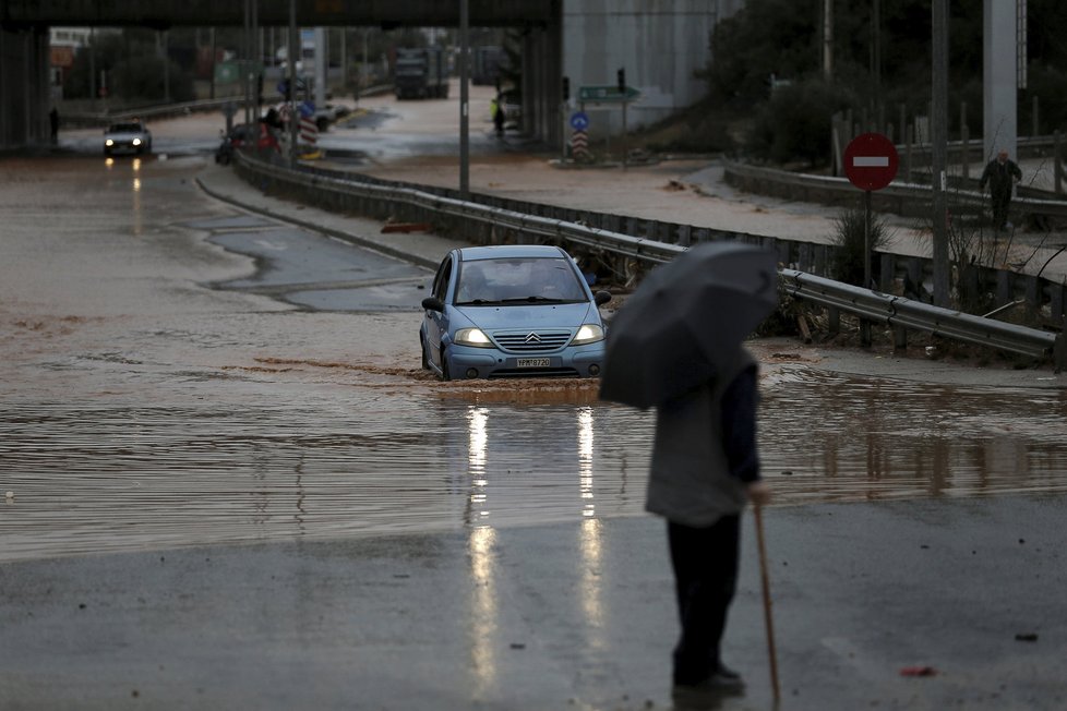 Lijáky a záplavy v Řecku