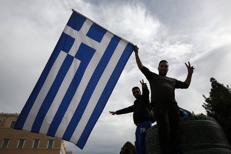 Řečtí farmáři pokračují v protestech.