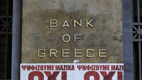 Plakáty vyzývají Řeky, aby hlasovali ‚ne‘.