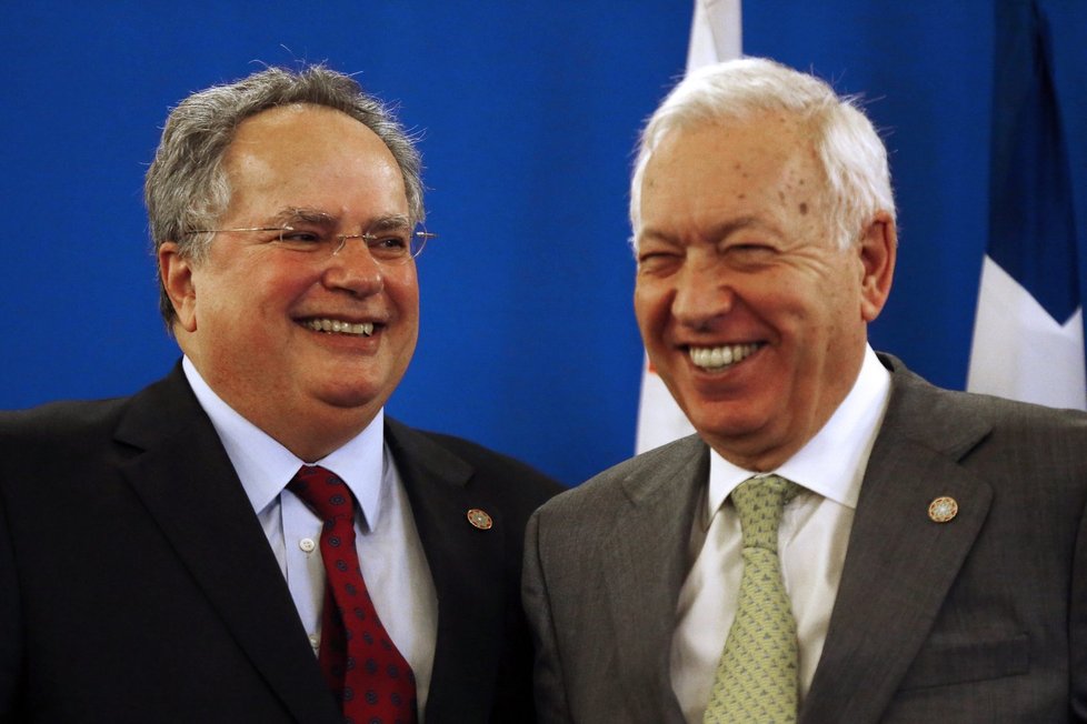 Nikos Kotzias a španělský ministr zahraničních věcí Jose Manuel Garcia-Margallo