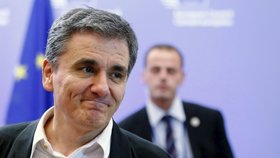 Řecký ministr financí Tsakalotos po jednání s ministry eurozóny