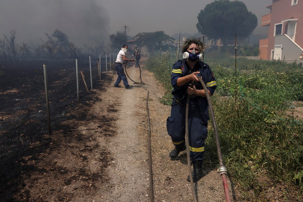 Požáry na řeckém ostrově Lesbos (23.7.2022)