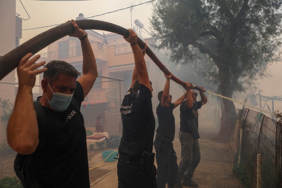 Požáry na řeckém ostrově Lesbos (23.7.2022)