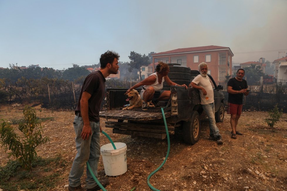 Požáry na řeckém ostrově Lesbos (23.7.2022)