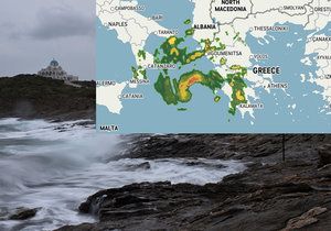 Na Řecko se řítí středomořský hurikán. V pohotovosti jsou ostrovy i pobřeží