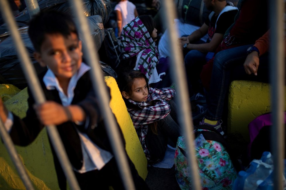 Uprchlický tábor na řeckém ostrově Lesbos.