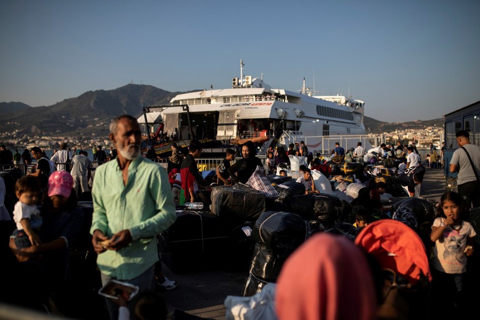 Uprchlický tábor na řeckém ostrově Lesbos.