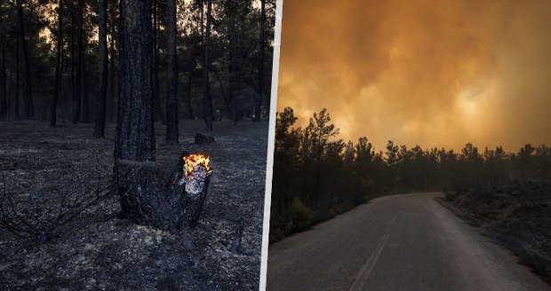 První dobrá zpráva po dvou týdnech: Požár v Řecku se daří konečně dostat pod kontrolu