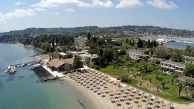 Hotely na řeckém ostrově Korfu před příjezdem turistů, který byl oddálen kvůli koronakrizi.