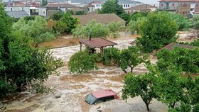 Přívalové deště v Řecku (5.9.2023)