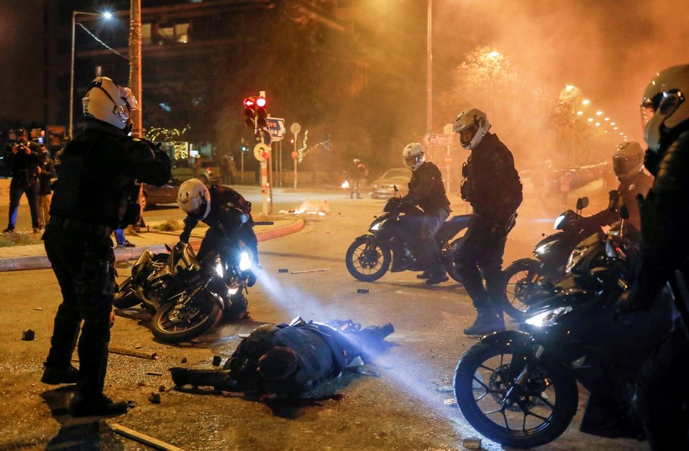 Protesty v Řecku (10. 3. 2021)
