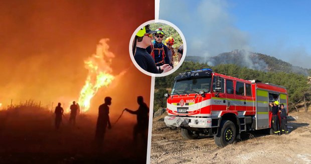 Češi jsou v Řecku v plném nasazení: Hasí v místech, kde jsou požáry nejhorší