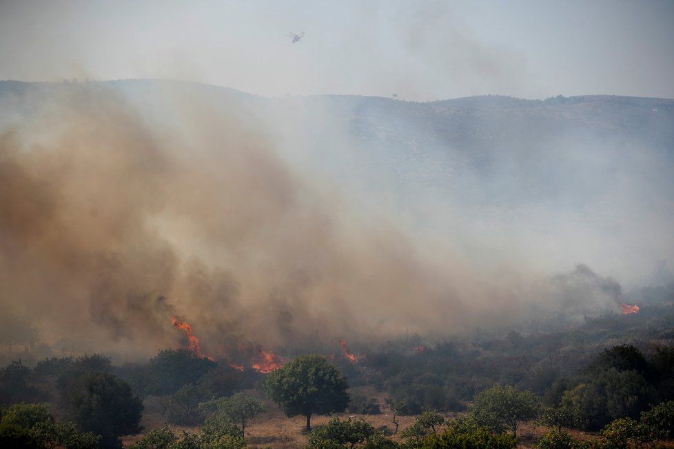 Požáry v Řecku (10.8.2019)
