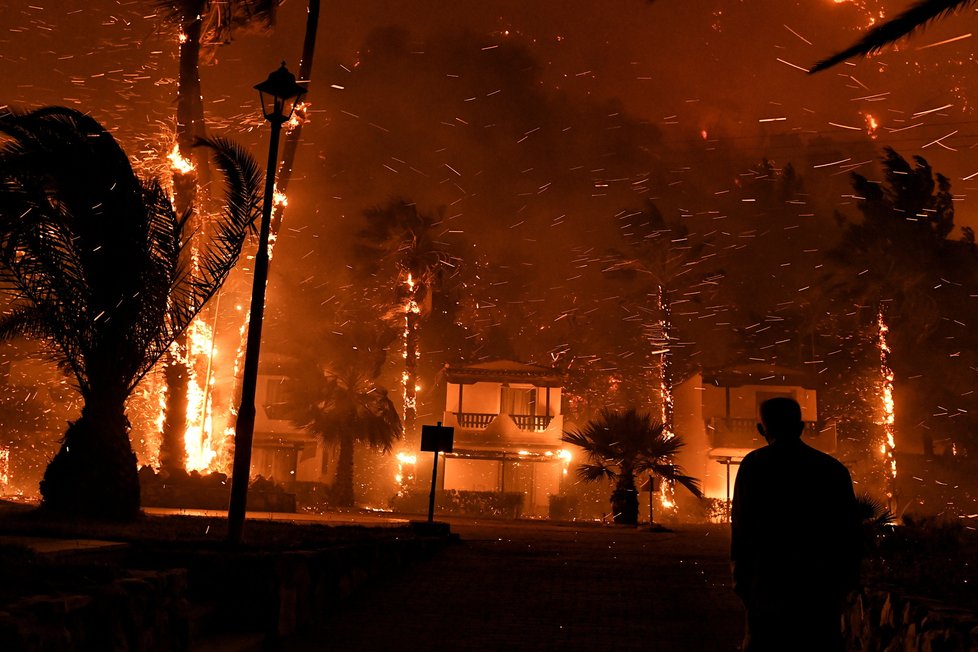 Ničivé požáry v Řecku.