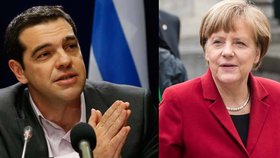 Řecký premiér Tsipras a německá kancléřka Angela Merkel