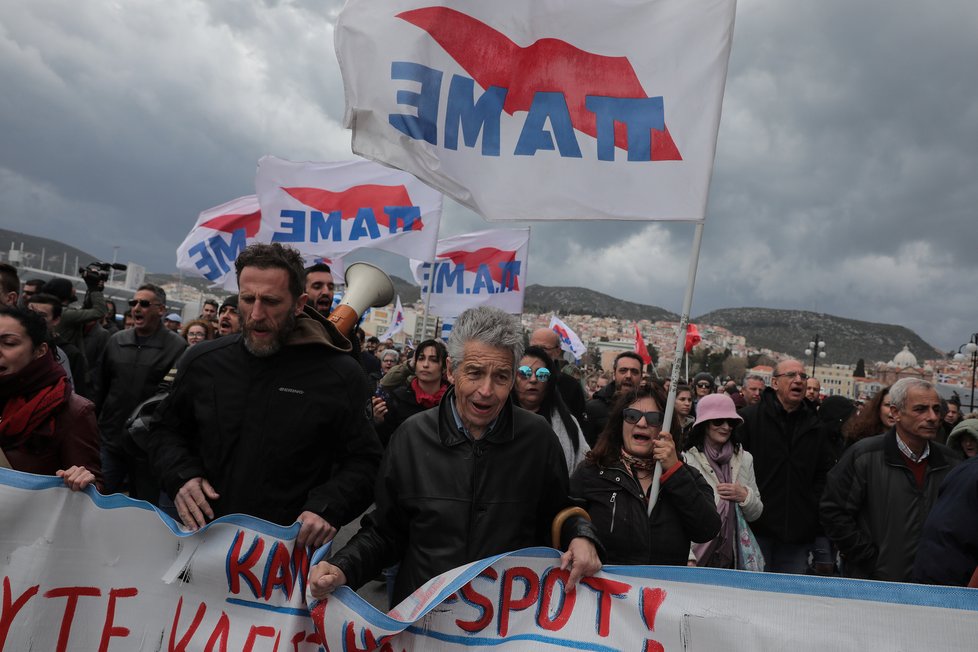 Rozsáhlé protesty v Řecku.