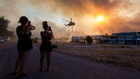 Požáry na řeckém Rhodosu (25. 7. 2023)