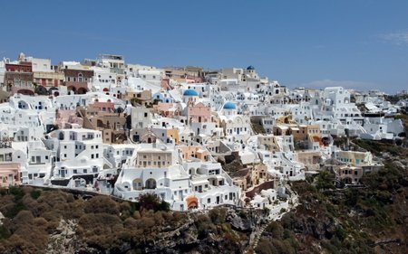 Řecký ostrov Santorini.