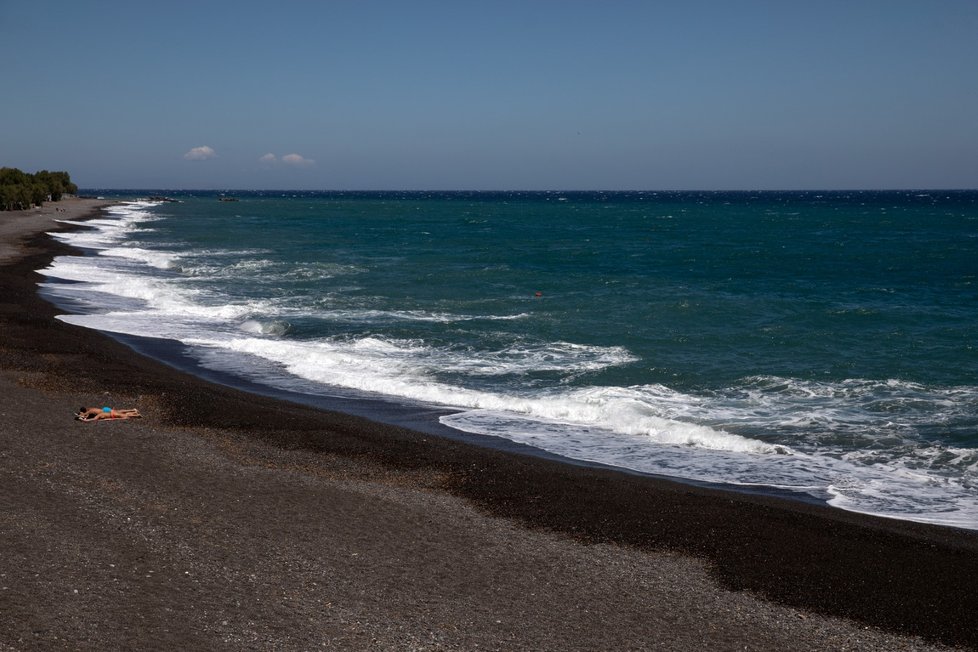 Řecký ostrov Santorini.