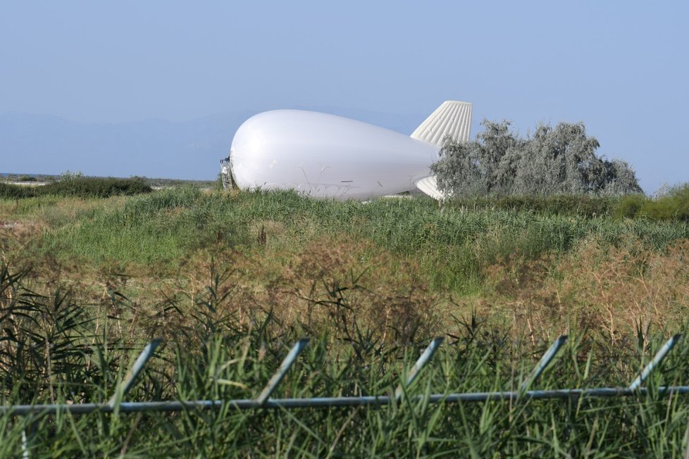 Evropská pohraniční stráž Frontex v Řecku nasadila balón s kamerami.