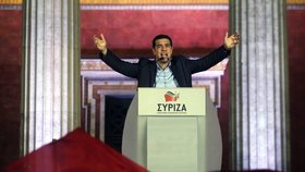Šéf vítězné strany řeckých volbe: Alexis Tsipras ze strany SYRIZA