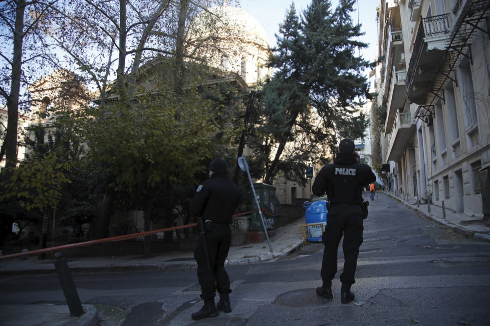 Vyšetřování výbuchu v centru Athén (27. 12. 2018)