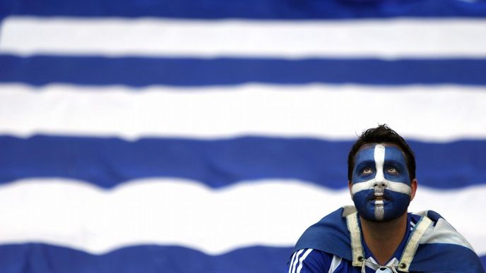 řecký fotbalový fanoušek