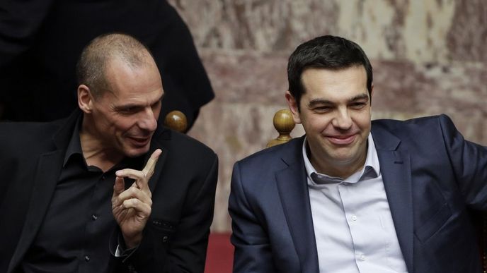 Řecký ministr financí Janis Varufakis a premiér Alexis Tsipras