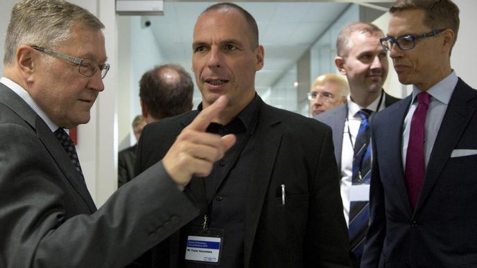 řecký ministr financí Janis Varufakis na lucemburském jednání euroskupiny