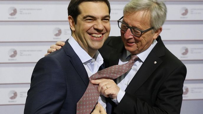 Řecký premiér Alexis Tsipras a předseda Evropské komise Jean-Claude Juncker