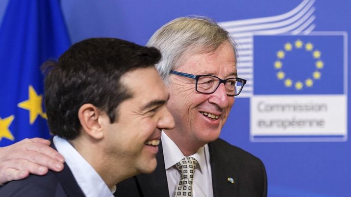 Řecký premiér Alexis Tsipras a předseda Evropské komise Jean-Claude Juncker