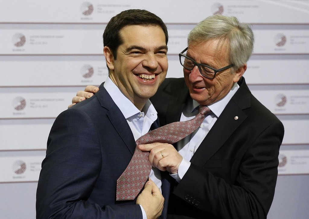 Řecký premiér Alexis Tsipras a předseda Evropské komise Jean-Claude Juncker