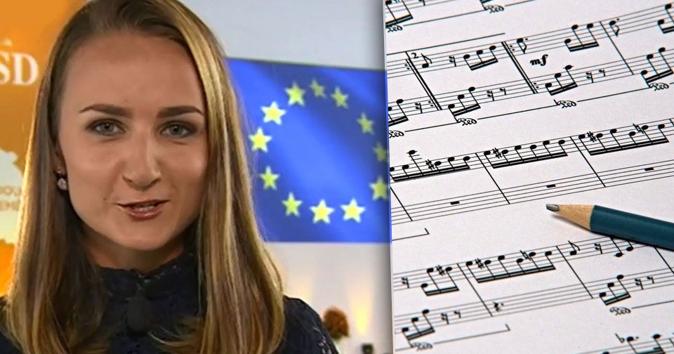 Redaktorka zaměnila hymnu EU za slovenskou.