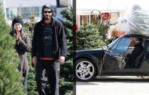Hvězda Matrixu Keanu Reeves baví internet: Vánoční strom odvezl na střeše porsche! 