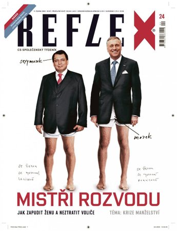 Paroubek a Topolánek na titulní stránce Reflexu