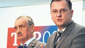 Karel Schwarzenberg, Petr Nečas a Radek John skončili vyjednávání o vládě