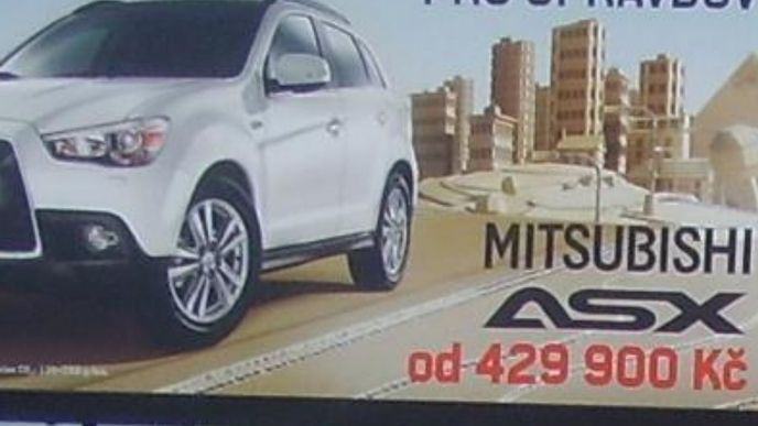 reklama auta Mitsubishi