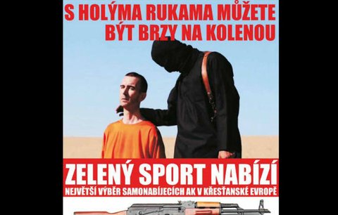 Brutální poprava v reklamě na zbraně: Pokutovaný podnikatel opět provokuje