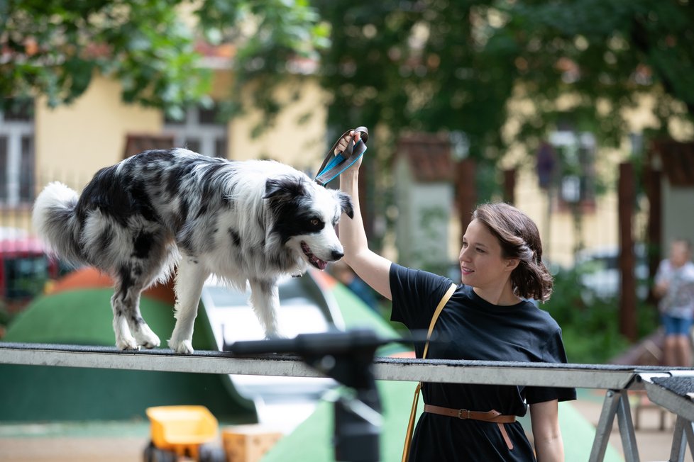 Z natáčení nové české komedie Řekni to psem, příběhu o nás, co si často neumíme říct ty nejobyčejnější věci – třeba Mám tě rád.