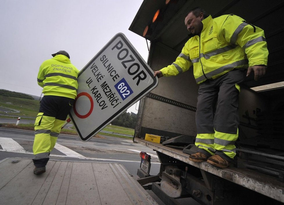 Rekonstrukce dálnice D1 u sjezdu na Jihlavu