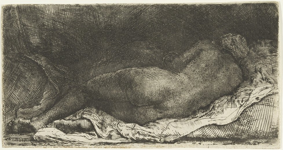Rembrandt van Rijn, La Negresse couchee