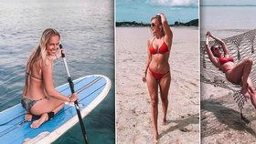 Sexy Langmannová dráždí na pláži: Na Bali vystavuje postavu v bikinách!