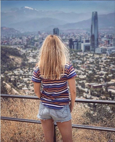 Renata Langmannová na dovolené v Chile.