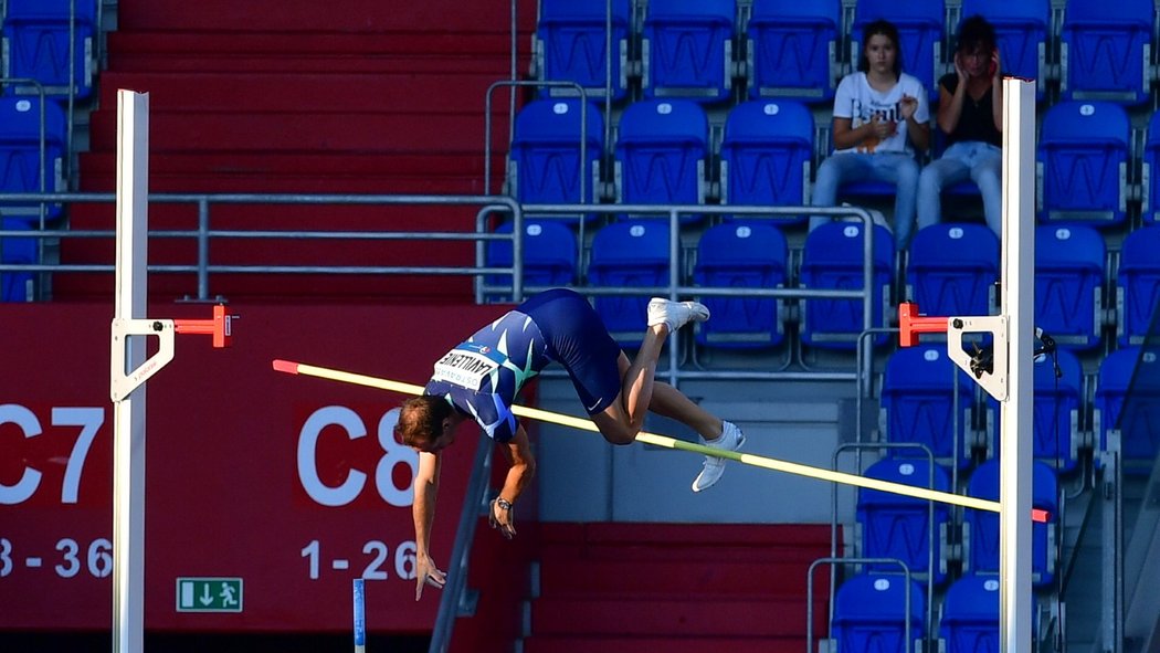 Renaud Lavillenie během Zlaté tretry 2020