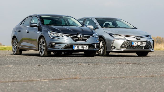 Renault Mégane Grandcoupé 1.3 TCe EDC vs. Toyota Corolla sedan 1.5 Multidrive S Renault Mégane Grandcoupé 1.3 TCe EDC vs. Toyota Corolla sedan 1.5 Multidrive S