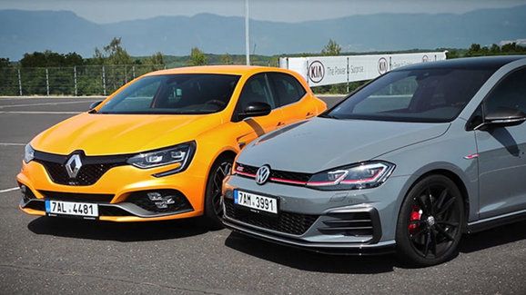 Rychlý kolo v Mostě: Renault Megane R.S. Trophy vs. VW Golf GTI TCR